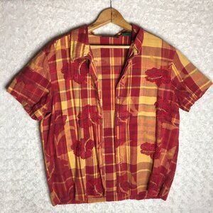 Lemon Grass Studio 100% Cotton‎ Floral Button Down Size Large